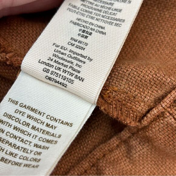 Free People Utility Cargo Jacket Burnt Orange Tan Sz M - Picture 11 of 15